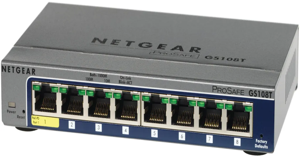 Switch Netgear GS108T-200GES Smart Managed 8 Ports Gigabit Ethernet