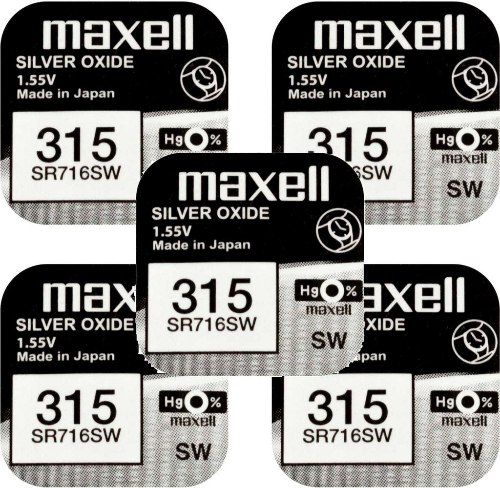 Batterie Maxell 377 SR626SW 1.55V - Confezione Da 5, Per Orologi, Made In Japan, 28 MAh - Foto 10