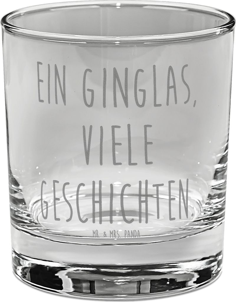Mr. & Mrs. Panda Glas Spruch Geschichten Ginglas - Transparent - Geschenk, Freude schenken, gravur, Designglas, Trinkglas, Tumbler, Personalisiert,...