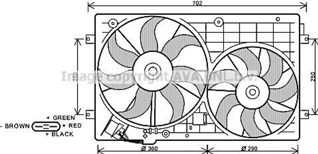 Ventilateur moteur pour VW Passat, Golf, Touran - Remplacement VN7528