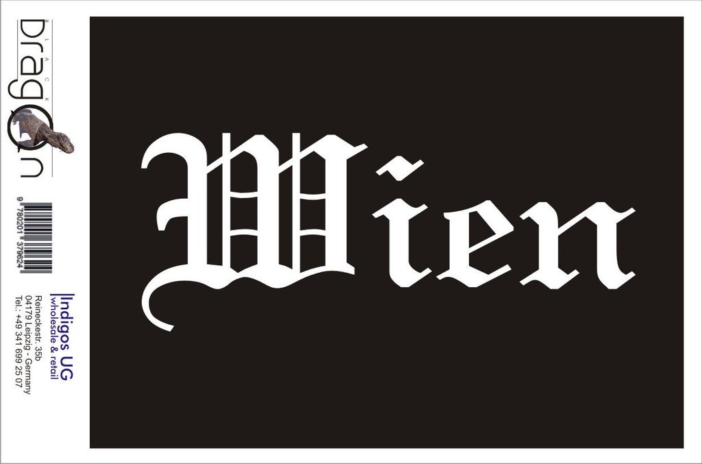 Aufkleber / Autoaufkleber - JDM / Die cut / Auto / OEM - Stadt Wien - 200x80mm rot - Heckscheibe / Heckscheibenaufkleber