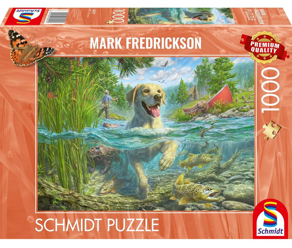 Schmidt Spiele Mark Fredrickson: Hundeliebe - gelber Labrador auf