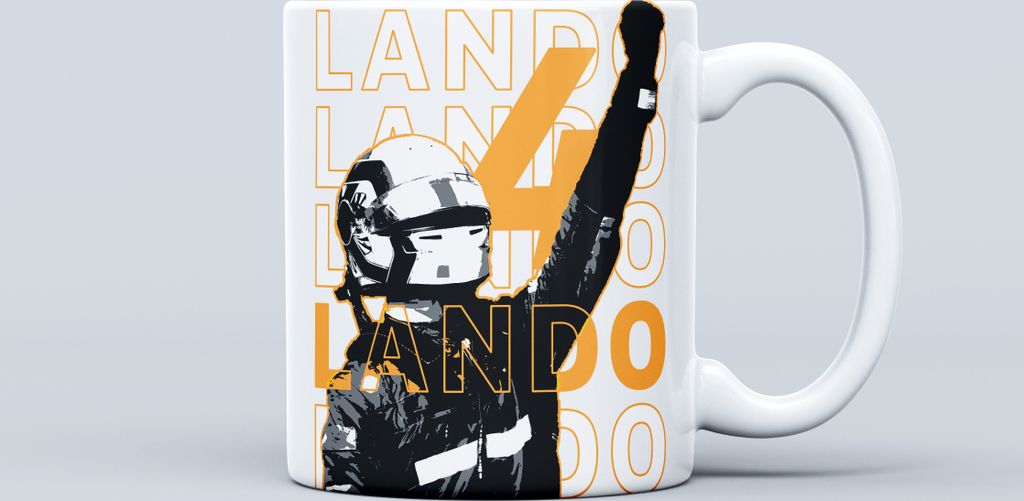 Tazza Lando Norris con motivo F1, tazza per piloti di F1, Immagine del prodotto 