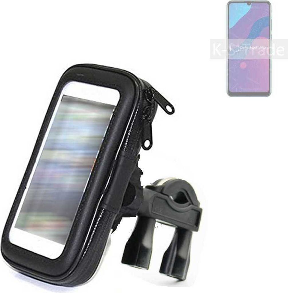 K-S-Trade Fahrrad-Halterung kompatibel mit Huawei Honor Play 9A Handy-Halterung Halter Lenkstange Fahrradhalterung Motorrad Bike Mount Wasserabweisend