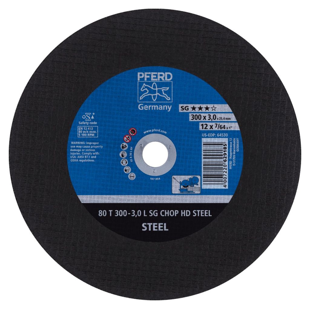 PFERD 80 T 300-3,0 L SG CHOP HD STEEL/25,4 66323080 Trennscheibe gerade 300 mm 25.4 mm 20 St.
