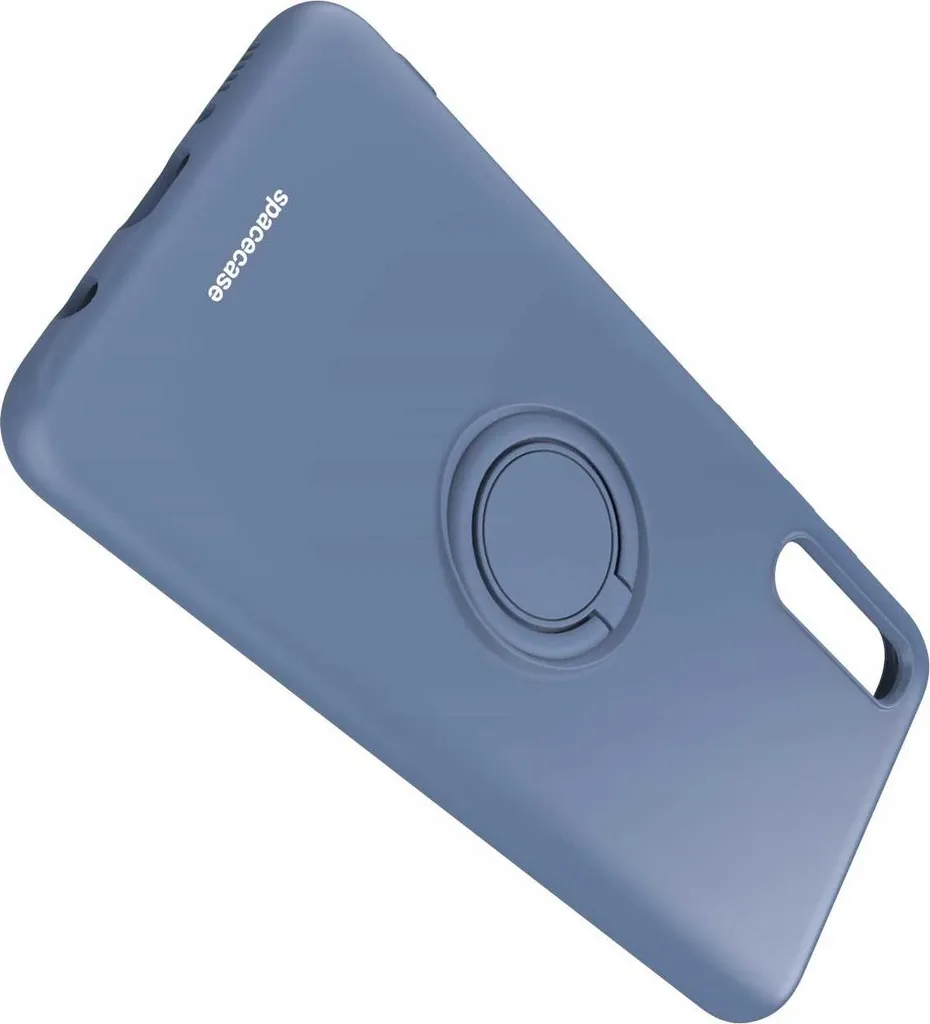 Custodia Galaxy A70 Blu Silicone SPACECASE Ring | Supporto Magnetico Auto - 6