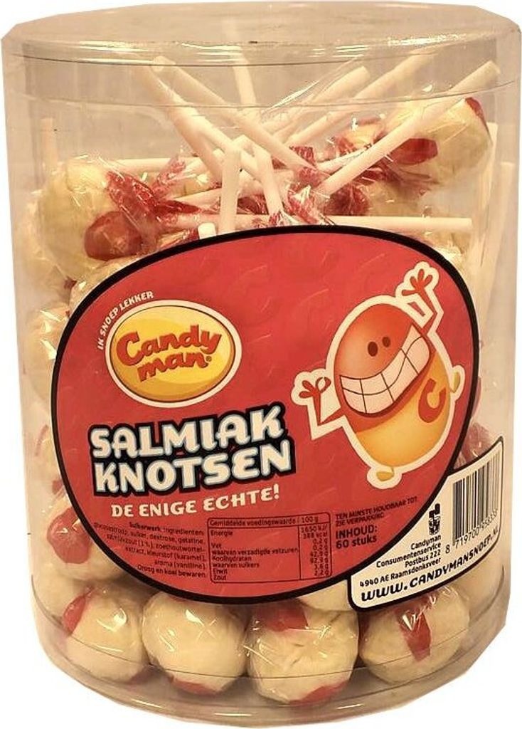 Nougat Salmiak Knotsen - Nougat Salmiak  Lutscher 420 Gr - Produktbild 