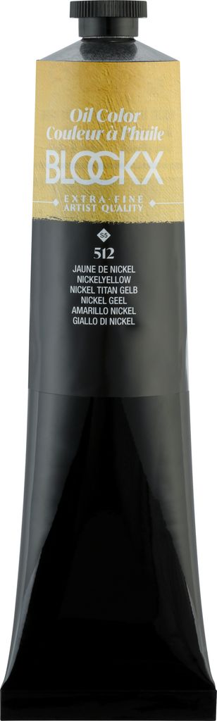 Blockx Ölfarbe, Nickeltitangelb - Tube 200ml - Nickelgelb 216512BXC