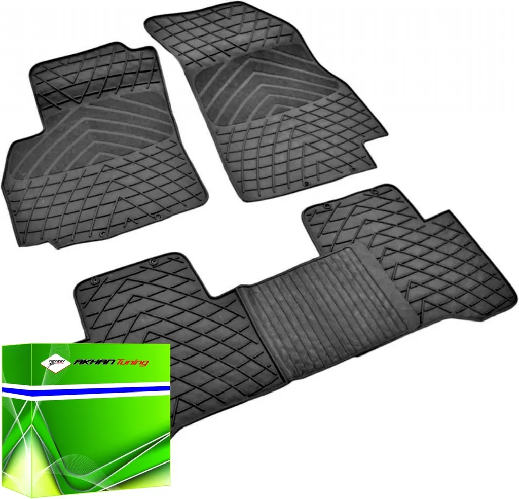 Set Tappetini Gomma DK0950 per Fiat Fiorino Estate 2008-2025 Nero