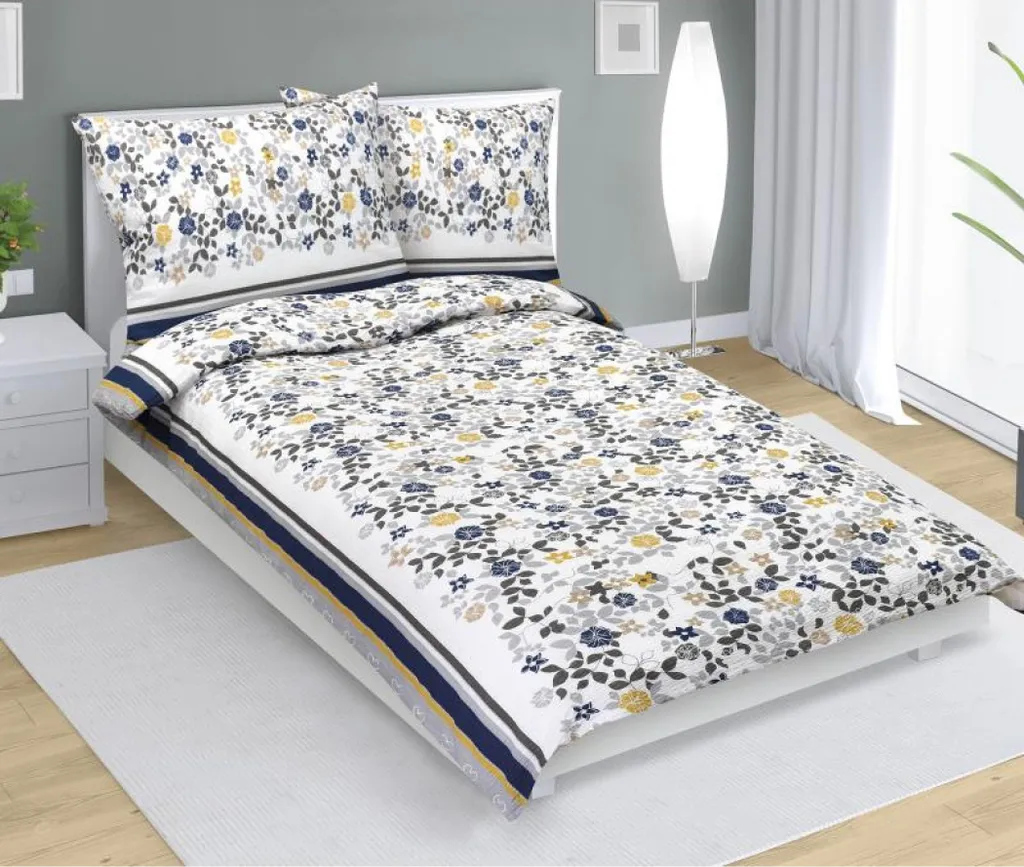 Housse de couette en crêpe de lin gris - Parure 140x220 cm et 70x90 cm