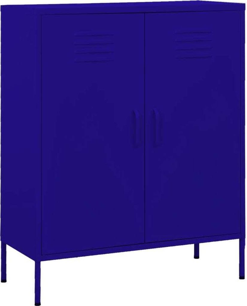 Lagerschrank Marineblau 80x35x101,5 cm Stahl