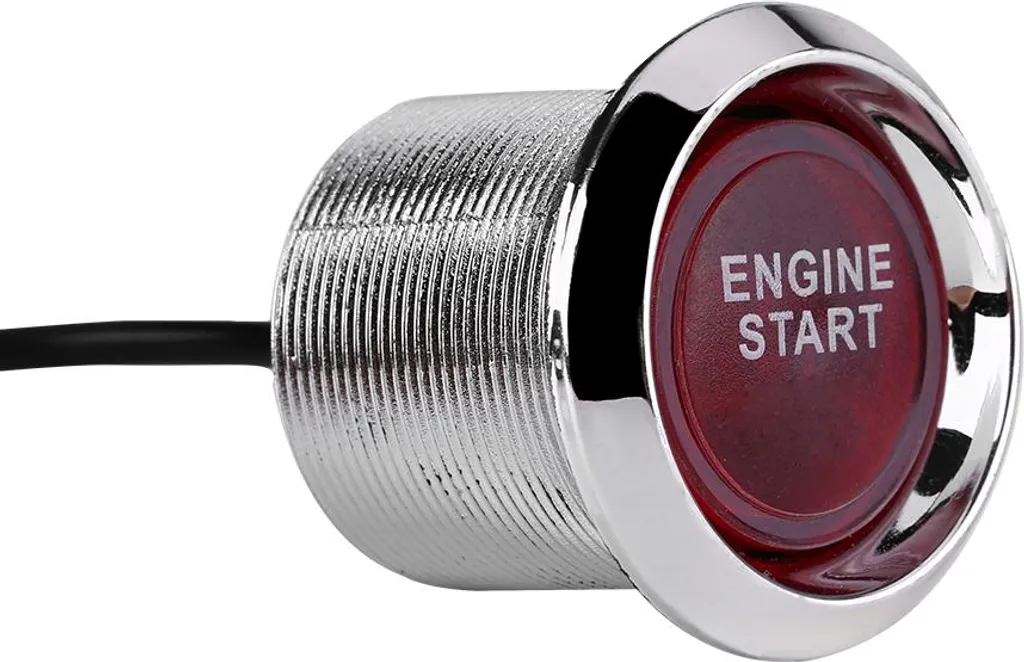 Start Engine Button 12V LED Rosso - Eleganza Essenziale per Auto - 4