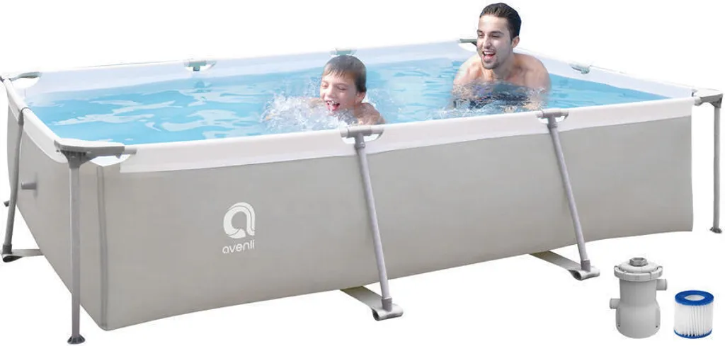 Piscine Hors Sol à Cadre en Acier 300x207 cm et Système de Filtrage
