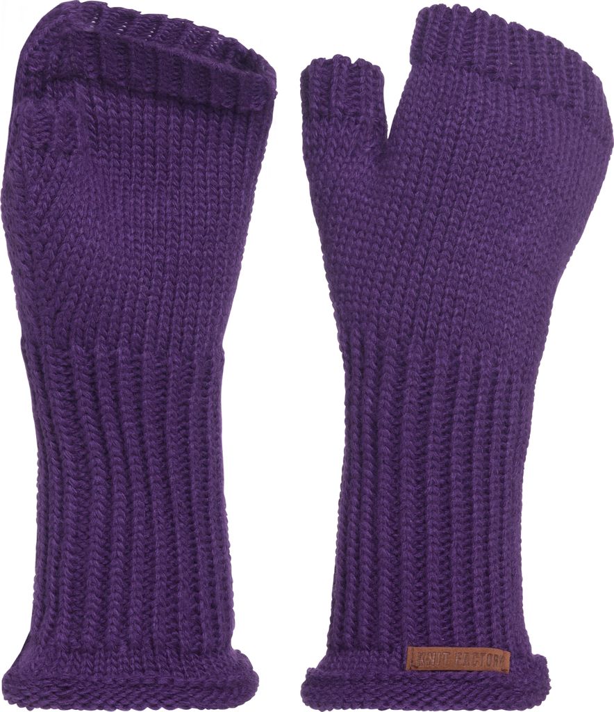 Knit Factory Cleo Handstulpen - Purple - One Size