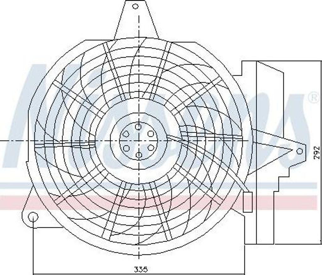 NISSENS 85266 Kühlerlüfter OE 9773026150 kompatibel mit Santa Fe