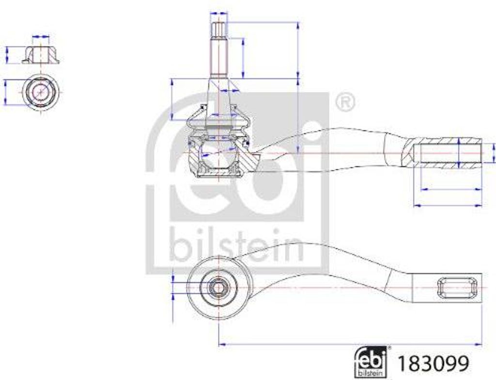 FEBI BILSTEIN 183099 Spurstangenkopf OE 23449523 kompatibel mit Insignia