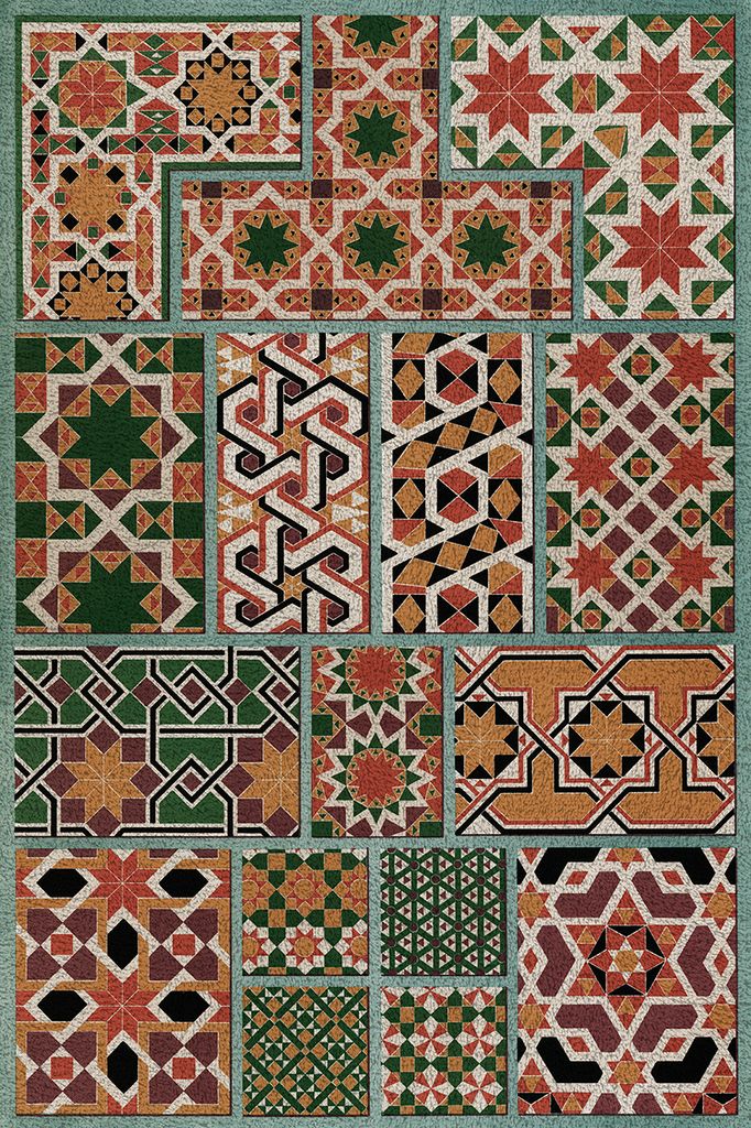 Vinylmatte Teppich - Albert Racinet Muster 60x90