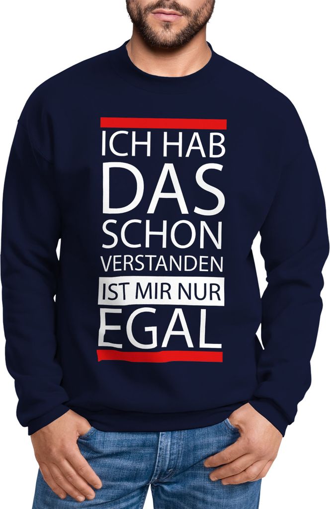 Sweatshirt Herren Ich hab das schon verstanden Moonworks navy XXL