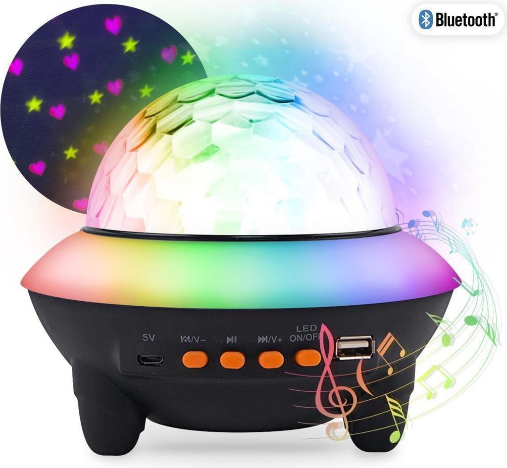 Partyfun Lichter Bluetooth-Lautsprecher UFO Disco