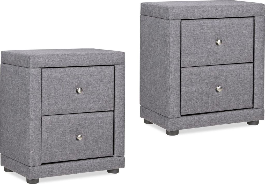 Homestyle4u Schlafzimmer Nachttisch 2er Set Nachtschrank Produktbild 