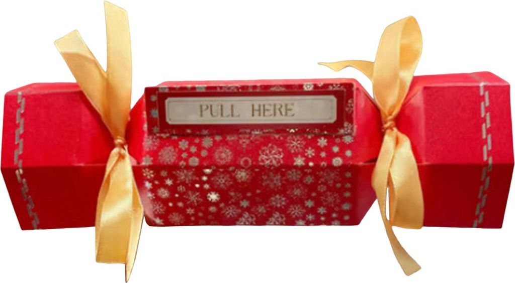 Interaktive Weihnachtsgeschenkbox mit Schleife und Bonbonpapier – festliche Geschenkbox für Familie und Freunde