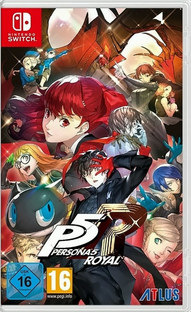 The image shows the cover art for the Nintendo Switch game Persona 5 Royal.
