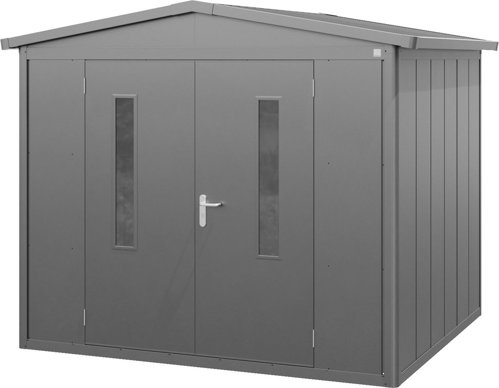 GFP Primeyard Gerätehaus Metall Gartenhaus 263x228x231 cm Geräteschuppen Satteldach anthrazit