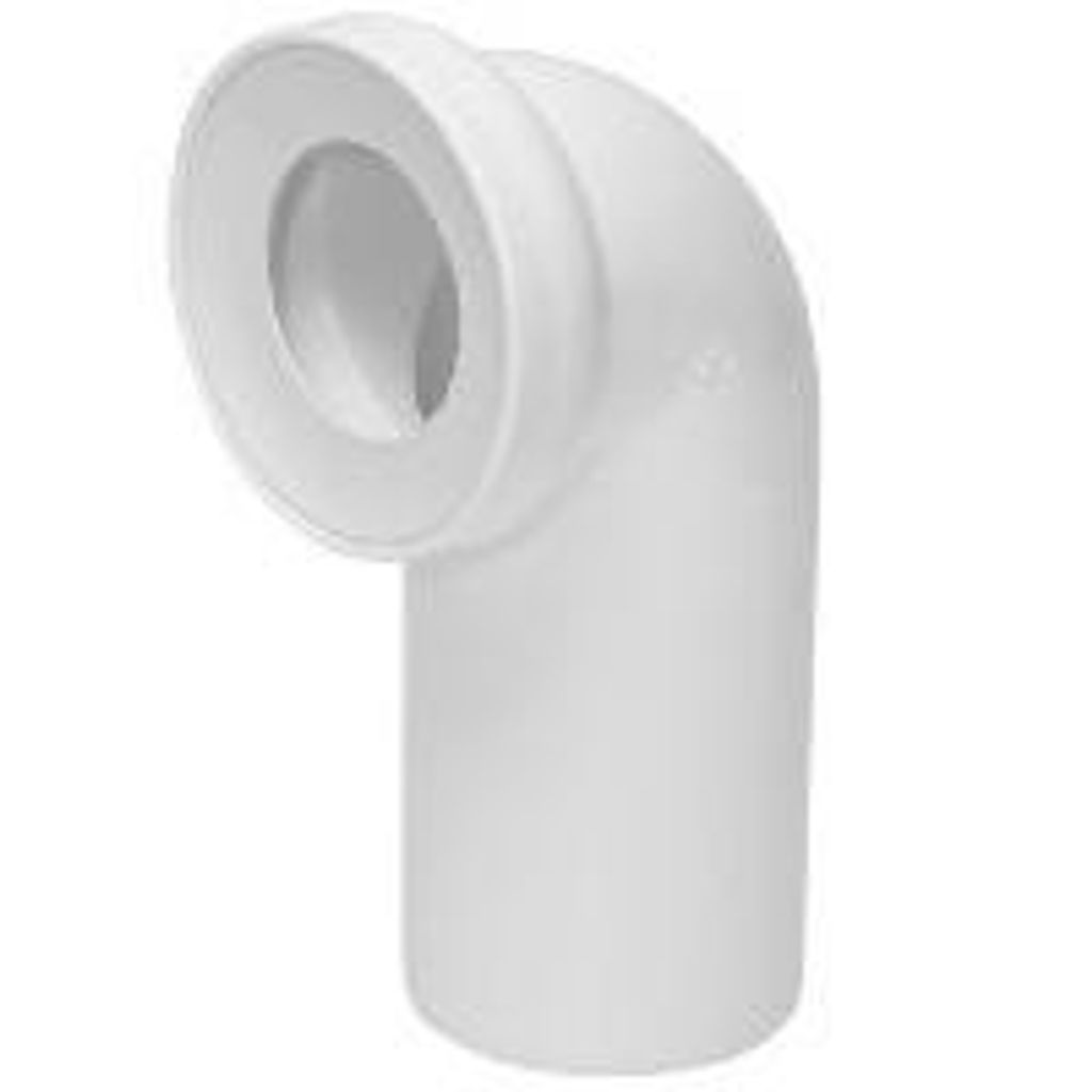 AKCES Weißer Winkel für Toilette 110 Winkel 90° 11084 Abwasser