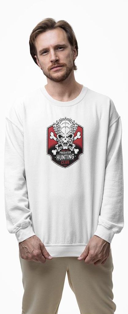 D&B Design Uni Pullover SWMO00097 Predator Weiß-Größe XL