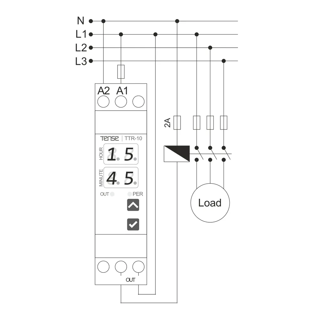 Horloge programmable Tense TTR-10 pour gestion éclairage et chauffage