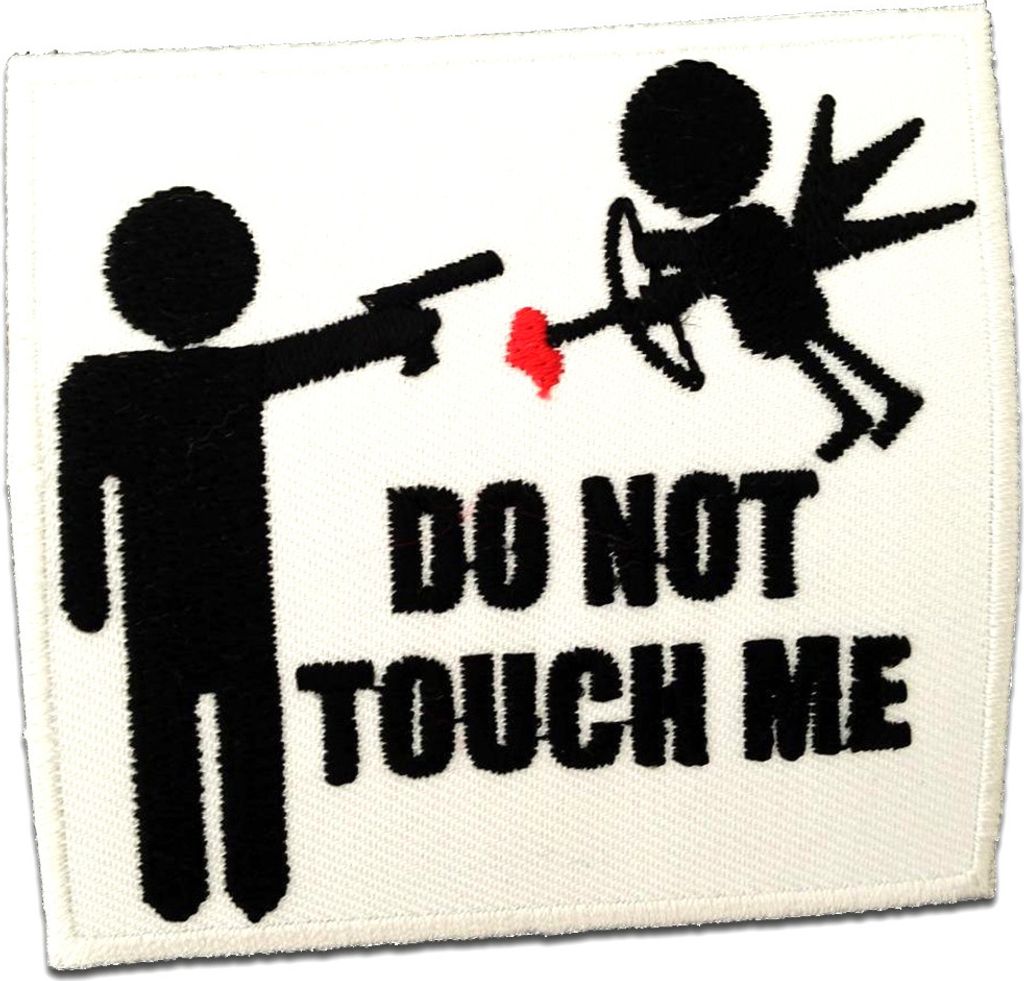 Do Not Touch Me - Aufnäher, Bügelbild, Aufbügler, Applikationen, Patches, Flicken, Zum Aufbügeln, Größe: 7,2 x 6,9 cm