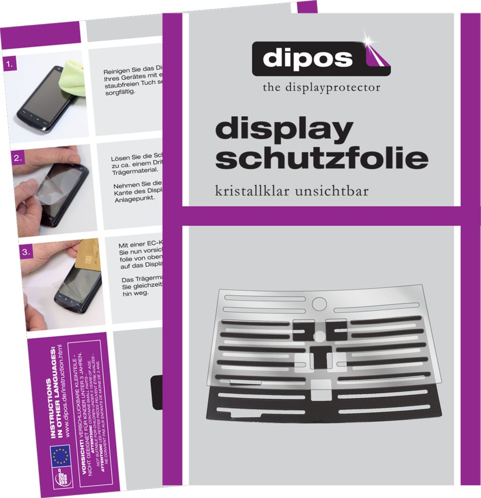 2x Schutzfolie für Philips HD8829/01 Tropfblech klar Displayschutzfolie Folie