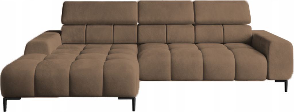 DomoHome Polster Eck-Couch L-Form Linke Seite | 177x270 cm | Ecksofa mit Schlaffunktion Schlafsofa Bettfunktion Kleine 3 Sitzplätze Verstellbare K...