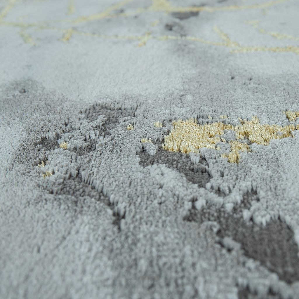 Kurzflor Design Teppich Wohnzimmerteppich Marmor Muster Abstrakt Linien