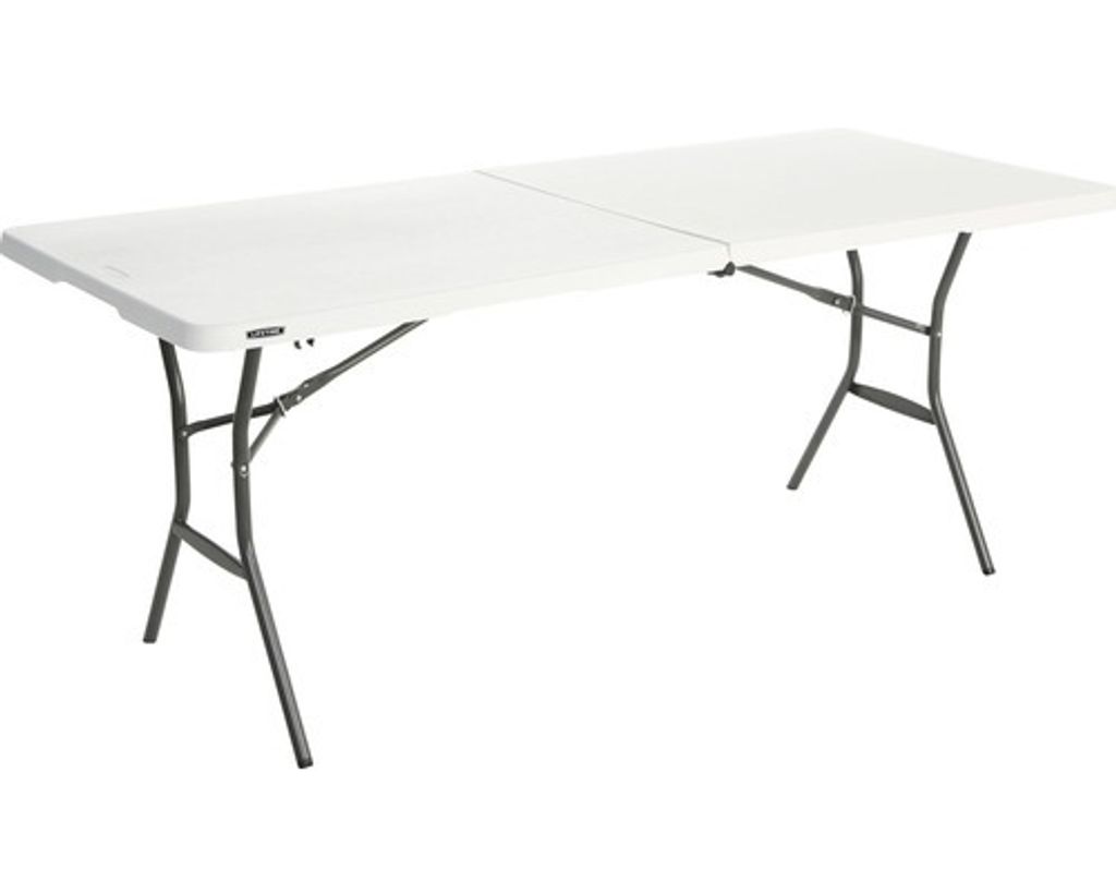 Klapptisch Lifetime Kunststoff 182x76 cm, Wetterfest, leicht aufstellbar und platzsparend verstaubar, Klappfunktion und