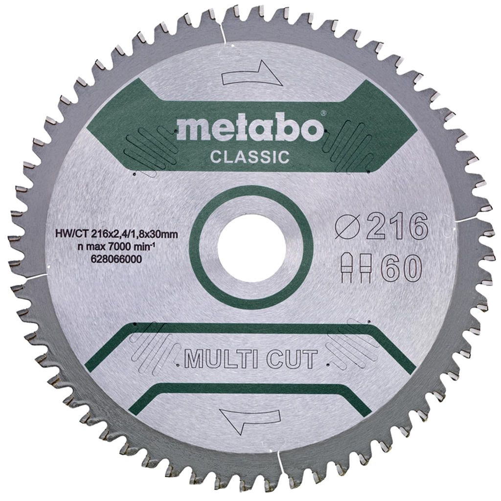 Metabo 628066000, Hliník, Dřevotříska, Měď, Laminát, MDF, Obrázek produktu 