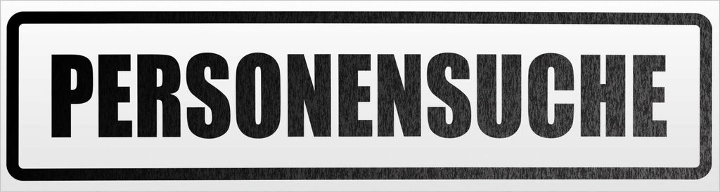 Kiwistar Personensuche Magnetschild Schild magnetisch - 20cm Schwarz - reflektierend - Magnetfolie für Auto PKW Kfz