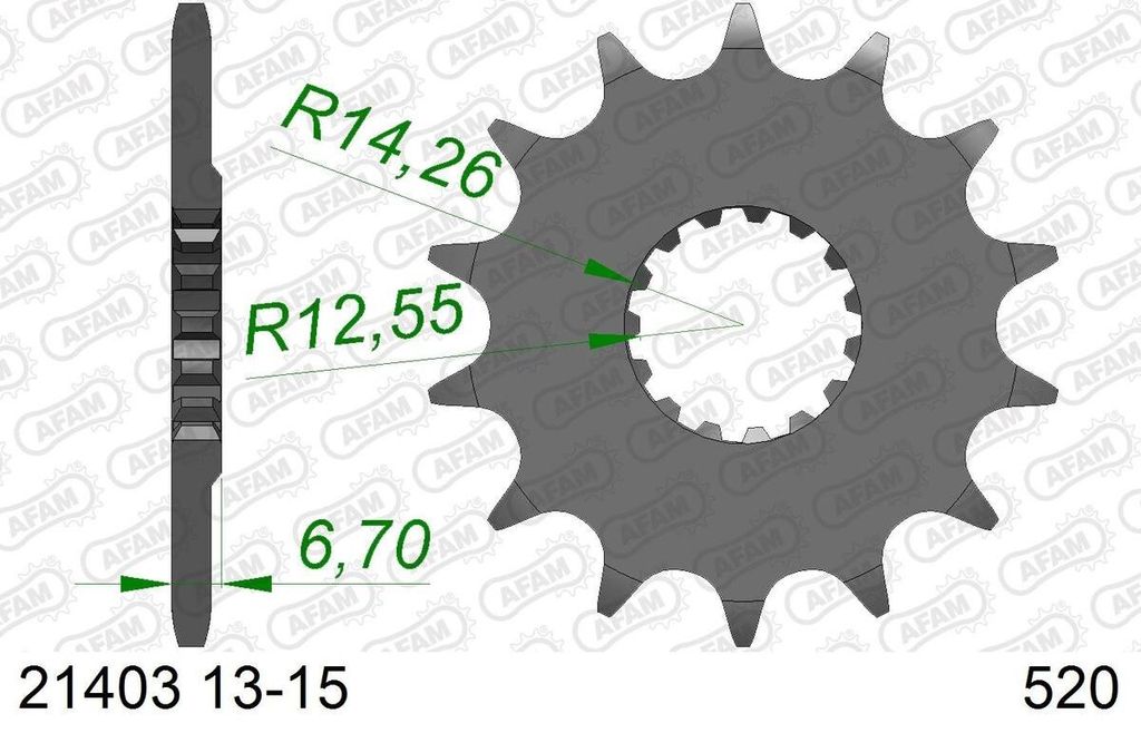 AFAM Standard Stahlritzel vorne 21403520