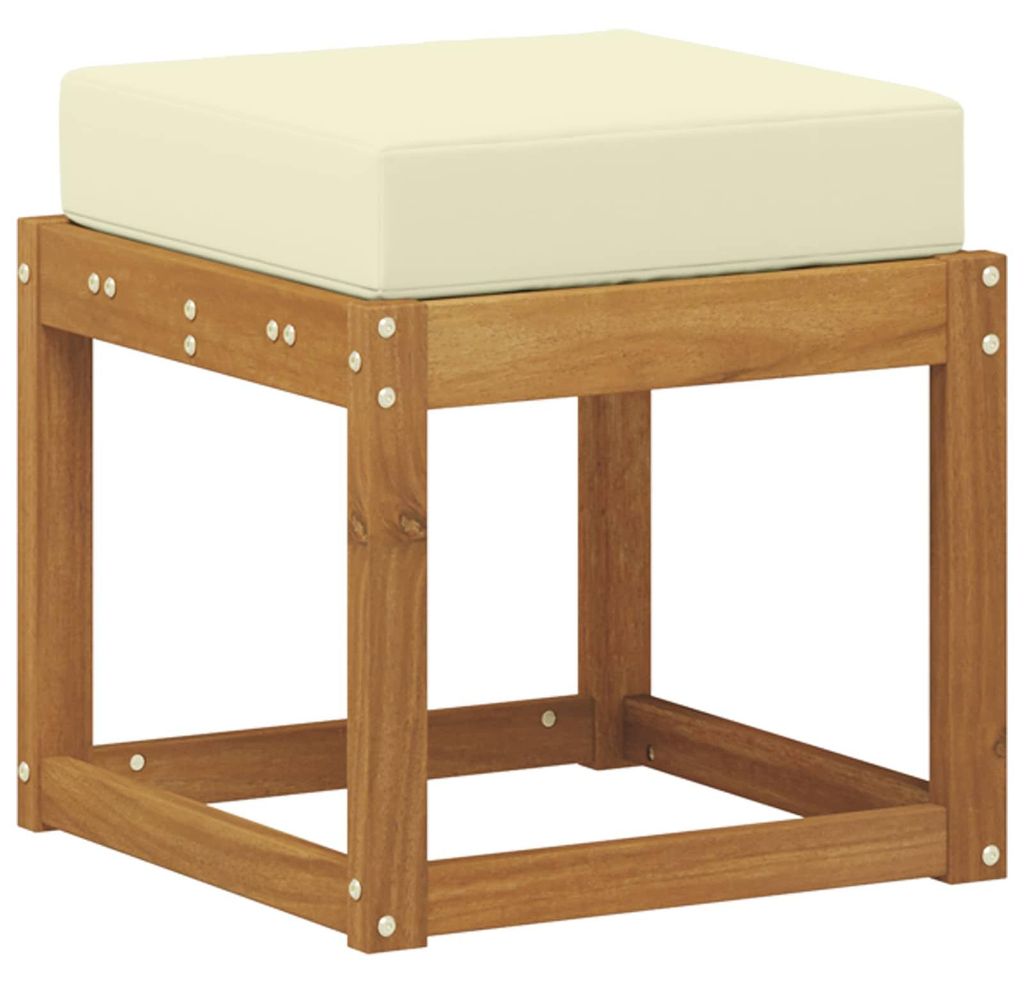 vidaXL Outdoor Hocker Bank Massivholz Akazie Natur