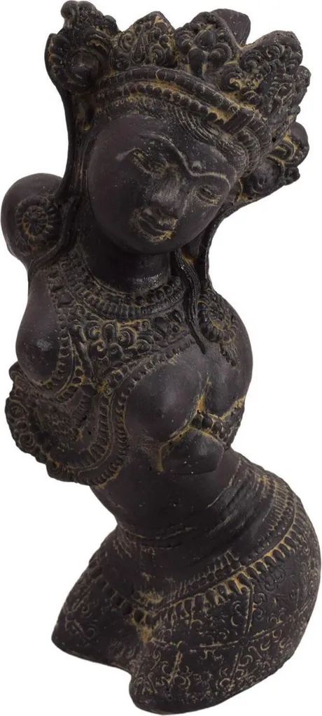 Statue Torse Déesse Ainack 13x15x30 cm en Résine Blanche pour Déco Chic