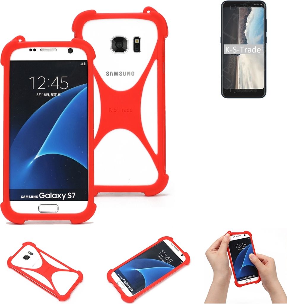 K-S-Trade Handy-Hülle kompatibel mit Nokia C2 Tava Schutz-Hülle Bumper Silikon Schutz Hülle Cover Case Silikoncase Silikonbumper TPU Softcase