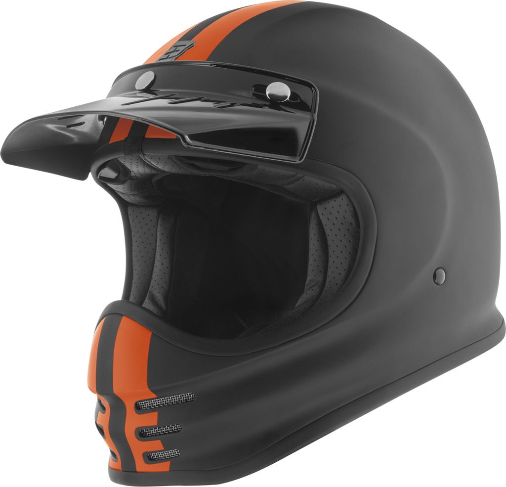 Bogotto V381 Schergo Helm, schwarz matt/orange, XL