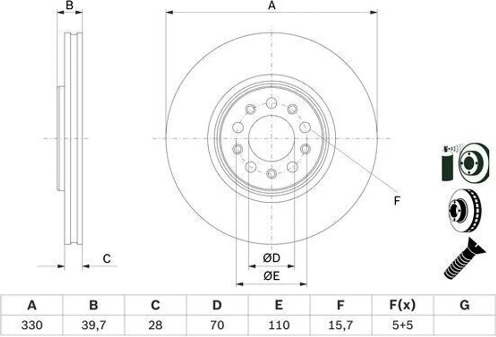 Disque de frein pour Jeep Cherokee KL idéal pour la conduite urbaine