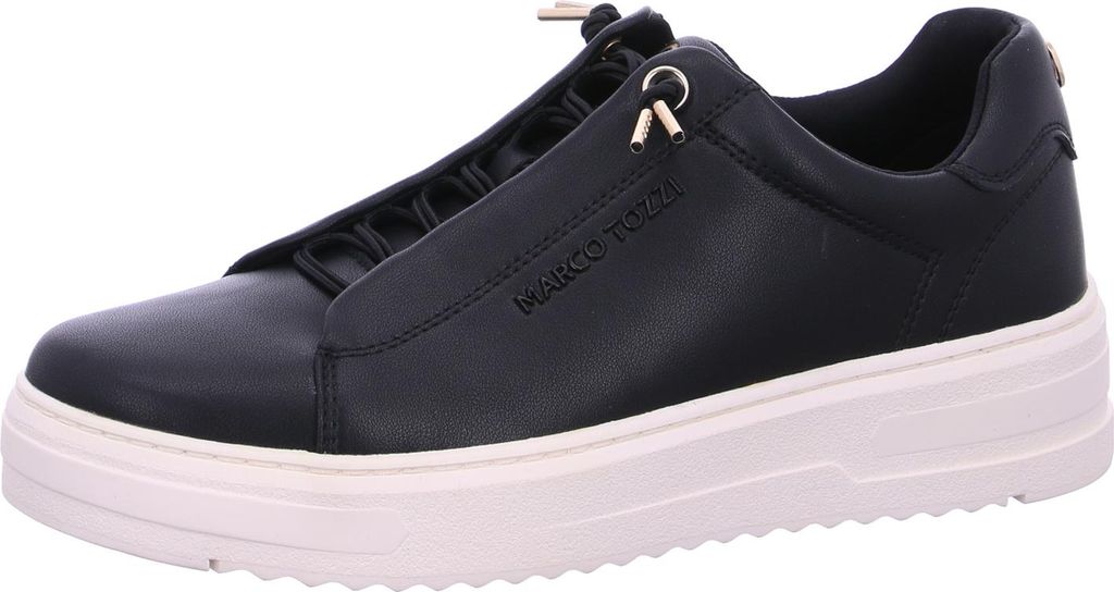 MARCO TOZZI Damen Sneaker Schlupfschuh mit Gummizug und Plateau Sohle 2-23724-44, Größe:39 EU, Farbe:Schwarz