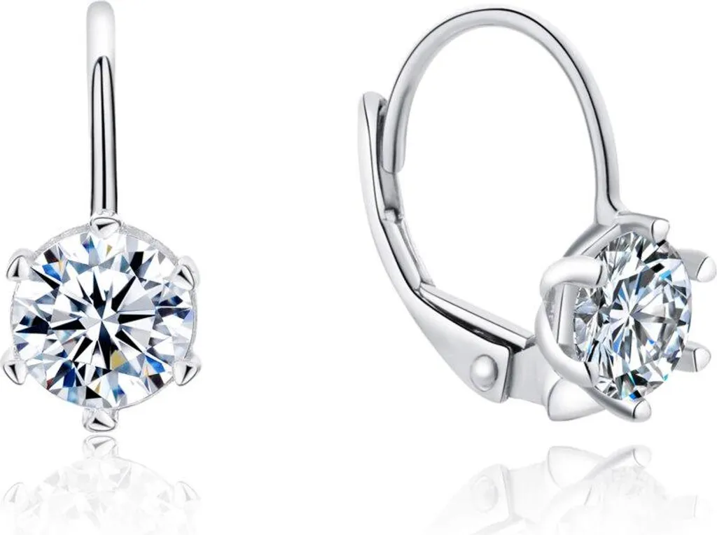 Boucles d'oreilles argent et zirconium anti-allergies pour peau sensible