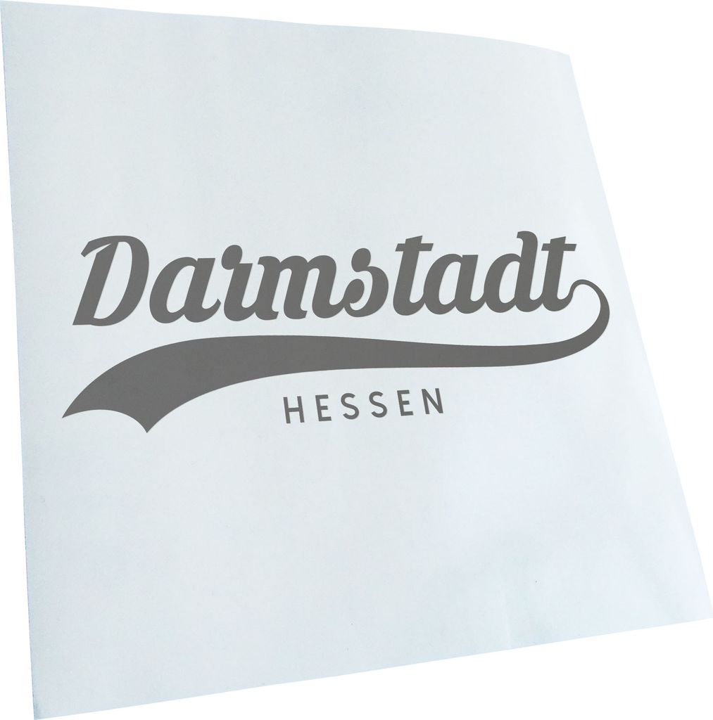 Kiwistar - Autoaufkleber - Darmstadt Hessen - Grau - 24x8cm - Aufkleber für Auto, Laptop, Fahrrad, LKW, Motorrad mehrfarbig JDM Decal Racing