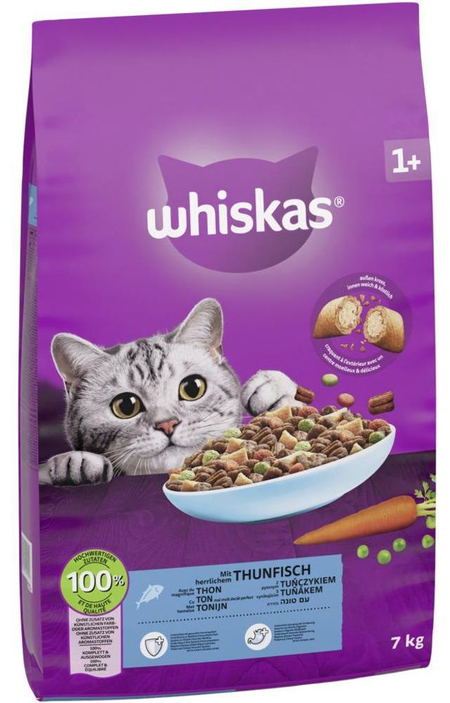 Whiskas Adult 1+ croquettes au thon, 7kg (1 paquet) - Image du produit 