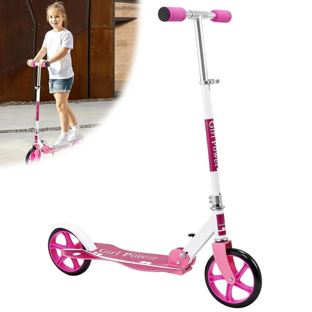 Trottinette enfant rose solide 100kg - Fini les problèmes de transport