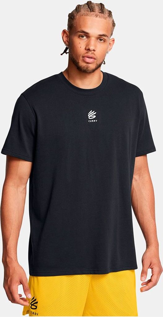 Under Armour Curry Heavyweight Logo Kurzarm-t-shirt Schwarz S Herren Schwarz S
