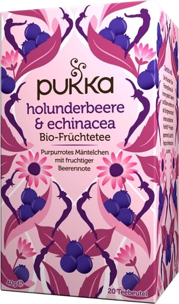 Infusion Pukka Sureau Échinacée Bio - Lot de 6 Boîtes Sans Caféine 120u